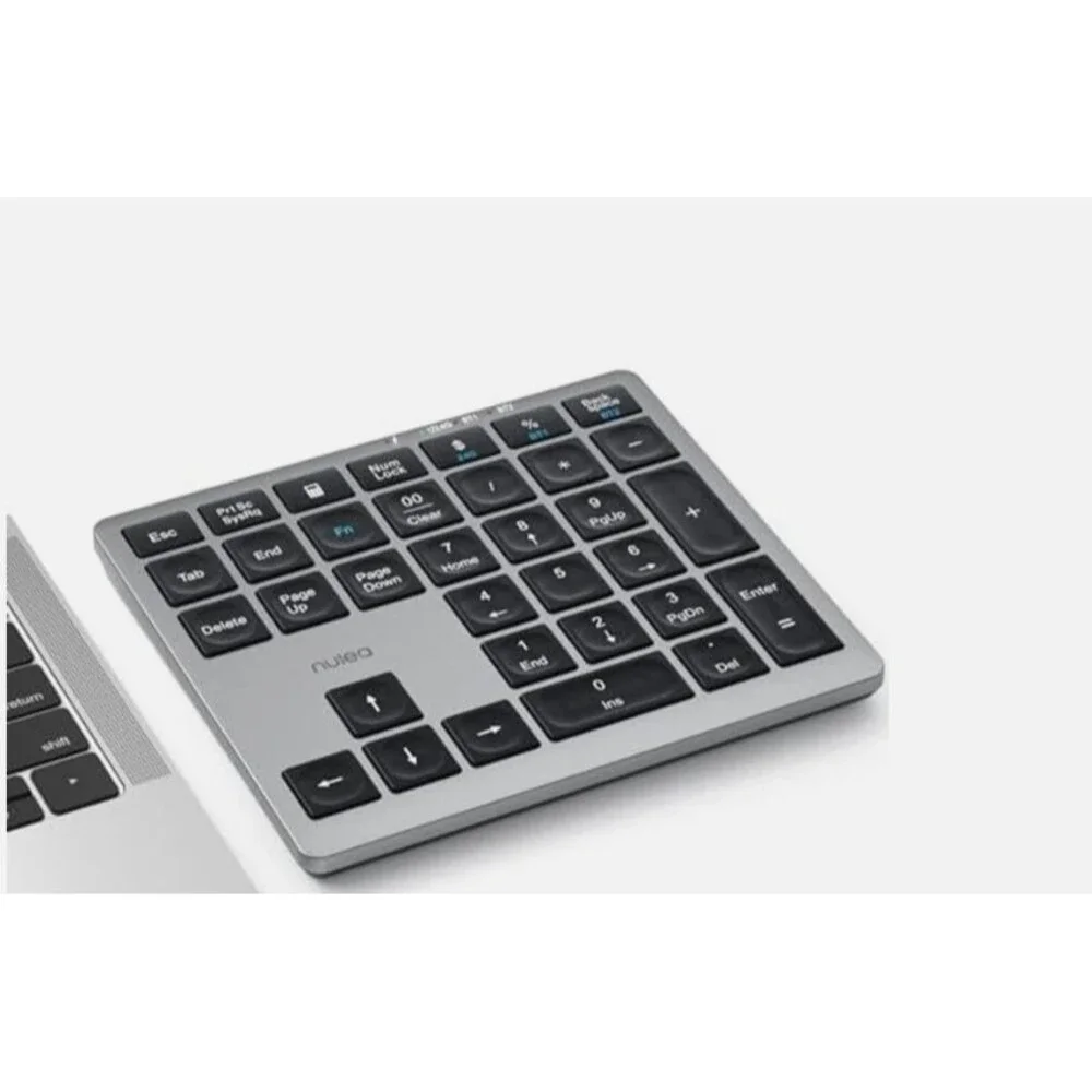 Nulea Bluetooth 5.0 & 2.4G Wireless 34-Key Numeric Keypad - USB-C Rechargeable